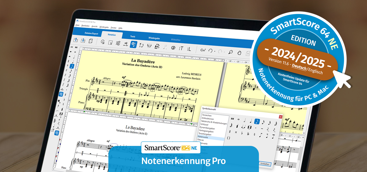 SmartScore 64 NE: Notenerkennung für PC und Mac